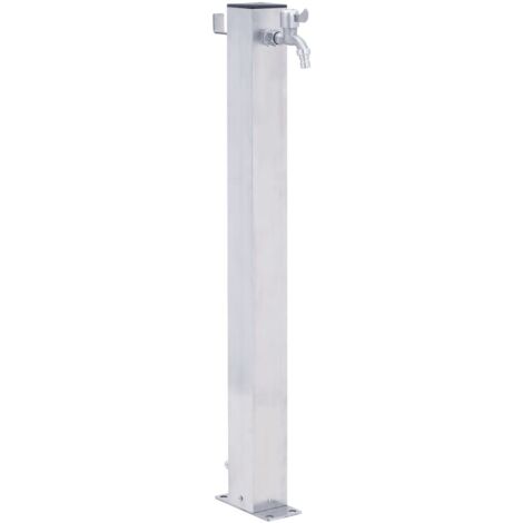 vidaXL Wasserstandsäule für den Garten 60 cm Edelstahl quadratisch