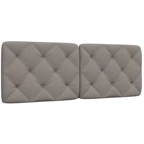 Kopfteil-Kissen Taupe 120 cm Stoff vidaXL