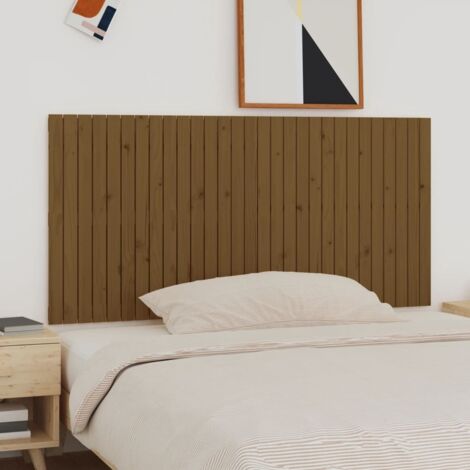 Wand-Kopfteil Honigbraun 185x3x90 cm Massivholz Kiefer vidaXL