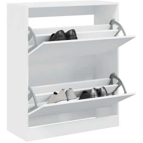 vidaXL Schuhschrank Weiß 80x34x96,5 cm Holzwerkstoff