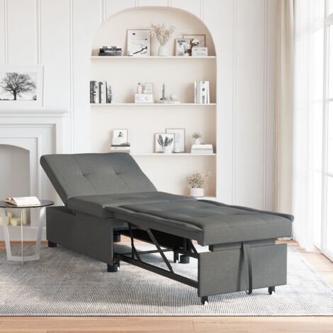 Sofa Bett Dunkelgrau 194 x 67 x 37 cm Stoff vidaXL