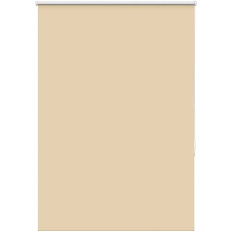 vidaXL Verdunkelungsrollo Beige 90x130cm Stoffbreite 85,7 cm Polyester