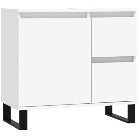 Badschrank weiß 65x33x60 cm aus Spanplatte