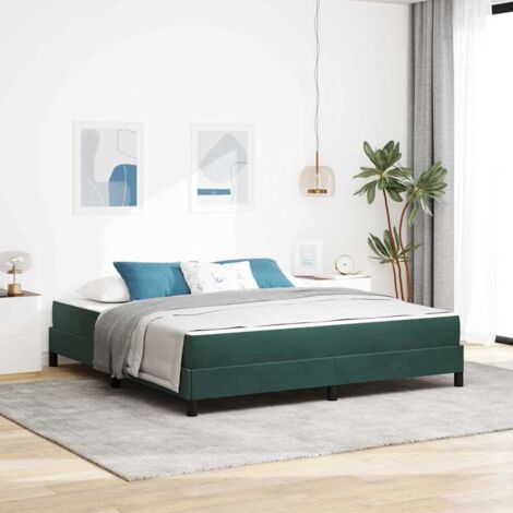Boxspringbett mit Matratze Dunkelgrün 180 x 200 cm Samt vidaXL (1/5)