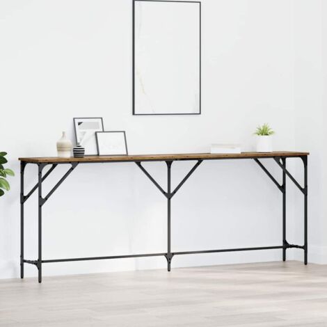 Konsolentisch Altholz 200 x 29 x 75 cm Schichtholz und Metall vidaXL