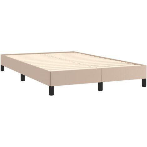 Bettgestell ohne Matratze Cappuccino-Braun 120x190cm Kunstleder vidaXL