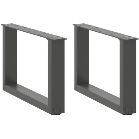 vidaXL Couchtischbeine U-Form 2 Stk. Anthrazit 50x(30-31) cm Stahl
