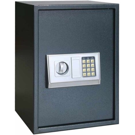 Digitaler Safe mit Schloss Dunkelgrau 35 x 31 x 50 cm Stahl vidaXL