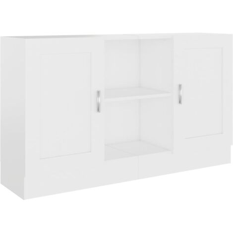Weißer Buffet 120x30,5x70 cm aus Spanplatte