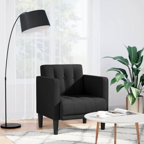Sessel mit Armlehnen Schwarz 53 cm Stoff vidaXL321919