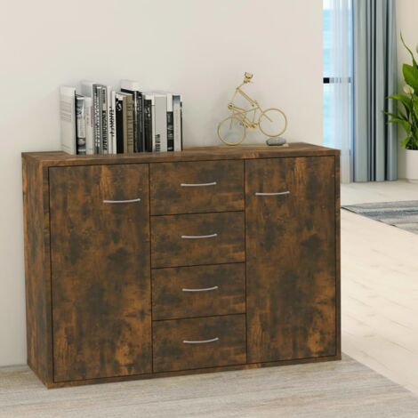 Sideboard Räuchereiche 88x30x65 cm Holzwerkstoff vidaXL