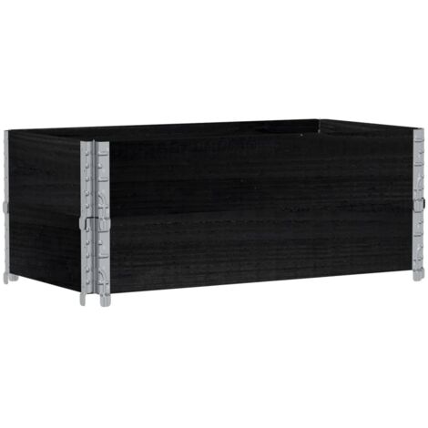 Pflanzkasten Schwarz 100x50 cm Massivholz Kiefer vidaXL