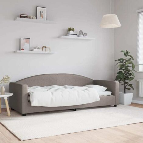 Tagesbett Taupe 80x200 cm Stoff vidaXL