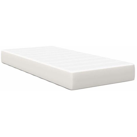 Bettmatratze mit Matratze Creme 80 x 200 cm Stoff vidaXL