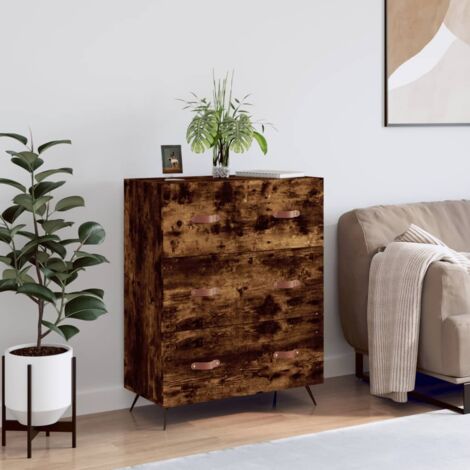 Kommode Räuchereiche 69,5x34x90 cm Holzwerkstoff vidaXL