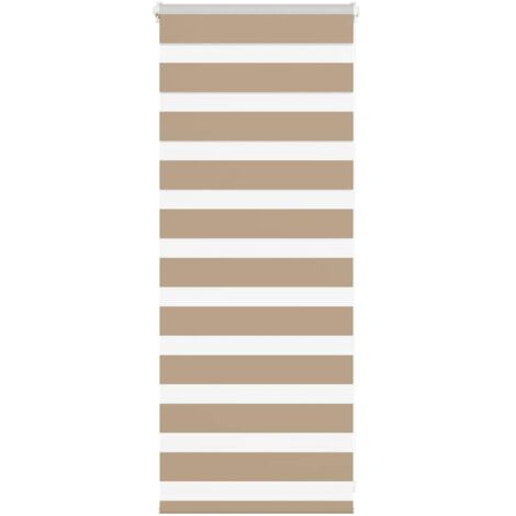 Zebrarollo Sandbraun 55x100 cm Stoffbreite 50,9 cm Polyester vidaXL