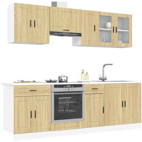8-tlg. Küchenschrank-Set Porto Sonoma-Eiche Holzwerkstoff vidaXL
