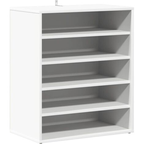 vidaXL Schuhschrank Weiß 60x35x70 cm Ingenieurholz