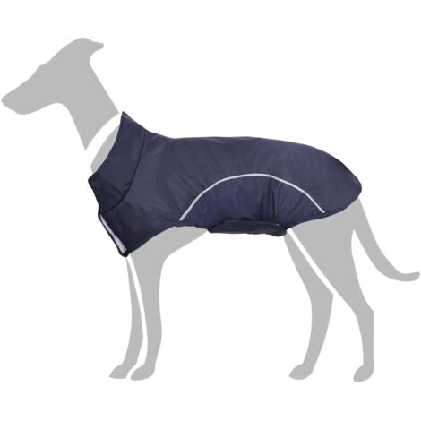 Hunde Regenmantel mit Reflexstreifen Polyester Marineblau XXS vidaXL