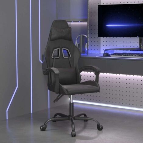 Gaming-Stuhl Drehbar Schwarz Kunstleder vidaXL
