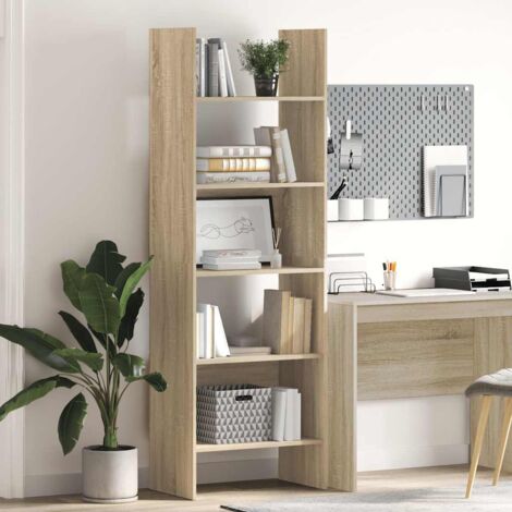 vidaXL Bücherregal Sonoma Eiche 60x35x180 cm Ingenieurholz