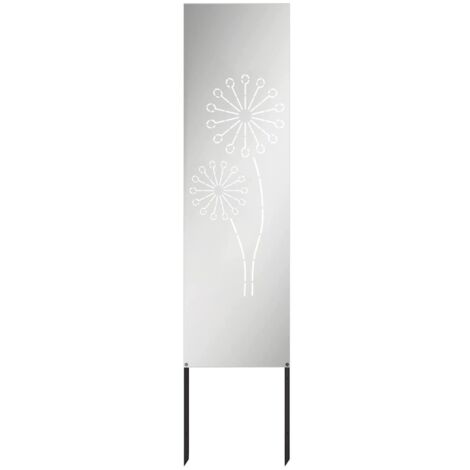 Garten Sichtschutz-Leinwand Silber 32 x 140 cm Verzinkter Stahl vidaXL