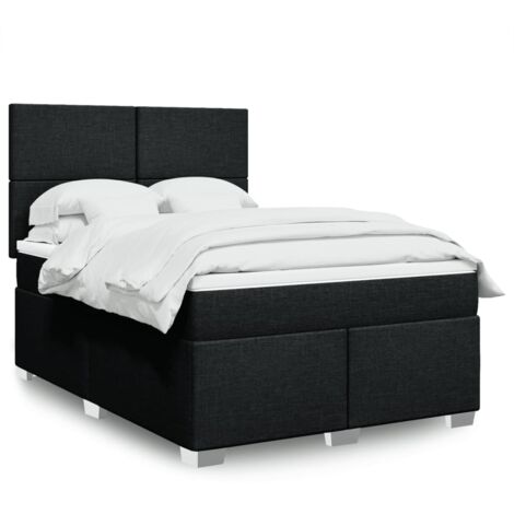 Boxspringbett mit Matratze Schwarz 160x200 cm Stoff vidaXL (1/5)