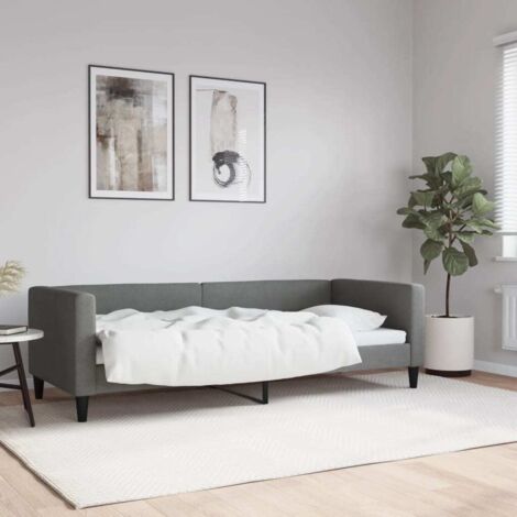 Tagesbett Dunkelgrau 80x200 cm Stoff vidaXL