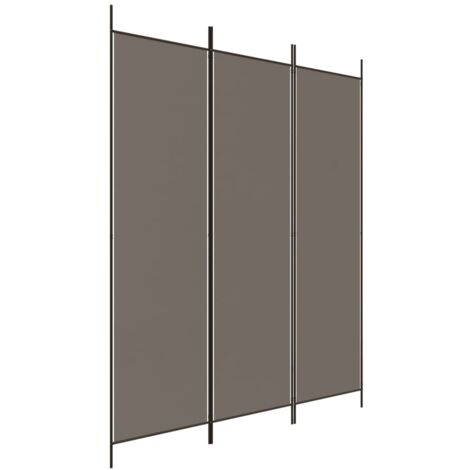 3-tlg. Paravent Anthrazit 150x220 cm Stoff vidaXL
