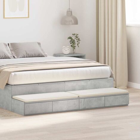 Bettschubladen Betongrau 160 x 36.5 x 16.5 cm Holzwerkstoff vidaXL
