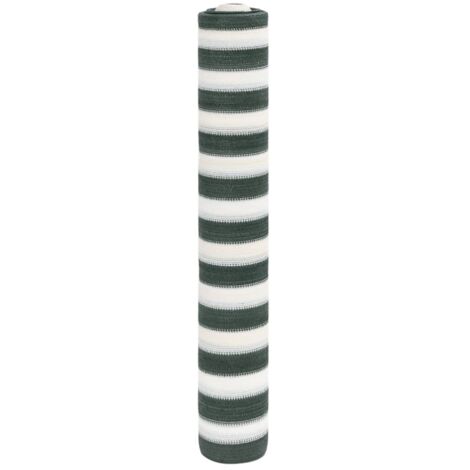 Zaunblende Grün und Weiß 2x25 m HDPE 150 g/m² vidaXL