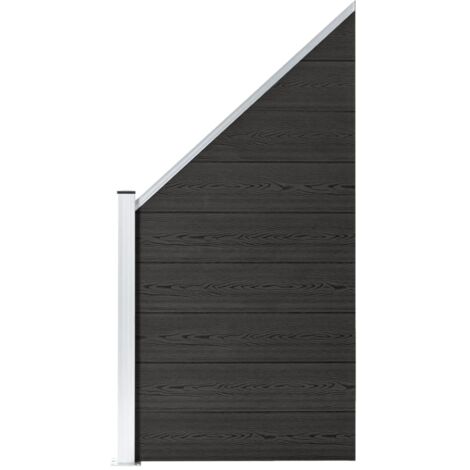 vidaXL Zaunelement WPC 95x(105-180) cm Grau