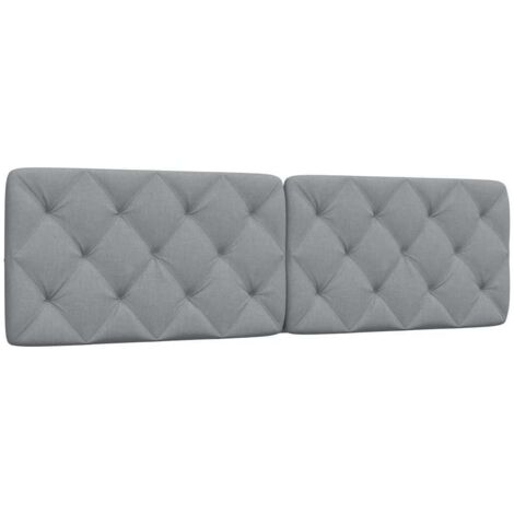 Kopfteil-Kissen Hellgrau 180 cm Stoff vidaXL288508