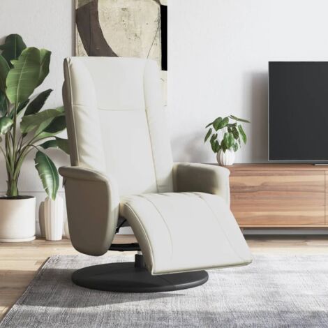 Relaxsessel mit Fußteil Creme Kunstleder vidaXL78115