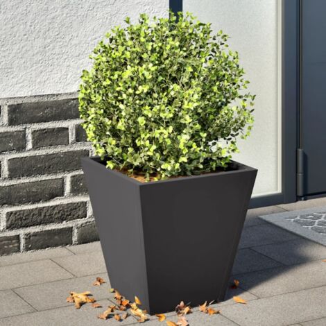 Pflanzkübel 2 Stk. Schwarz 30x30x30 Stahl vidaXL309815