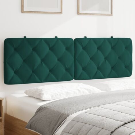 Kopfteil-Kissen Dunkelgrün 160 cm Samt vidaXL430458