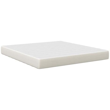 Bettmatratze mit Matratze Creme 180 x 200 cm Stoff vidaXL