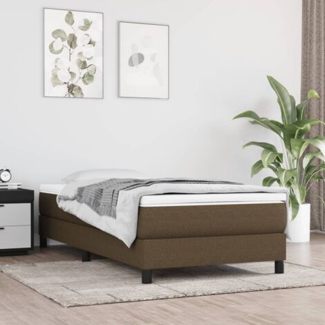 Taschenfederkernmatratze Dunkelbraun 120x190x20 cm Stoff vidaXL