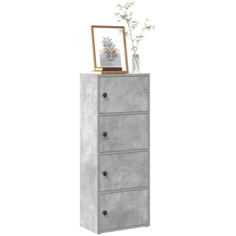 vidaXL Bücherregal Betongrau 40x24x102 cm Holzwerkstoff