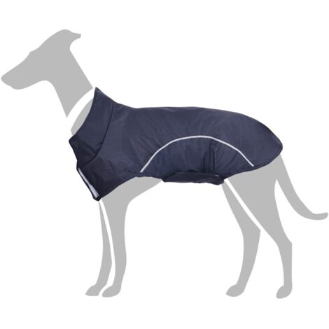 Hunde Regenmantel mit Reflexstreifen Polyester Marineblau XL vidaXL