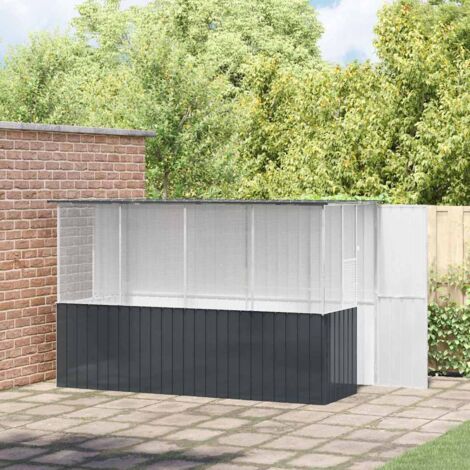 Vogelkäfig Anthrazit 315 x 167 x 200 cm Verzinkter Stahl vidaXL