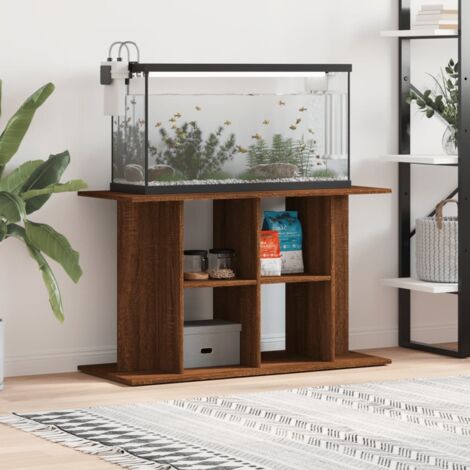 Aquariumständer in braunem Eichenholz 100x40x60 cm aus Holzwerkstoff