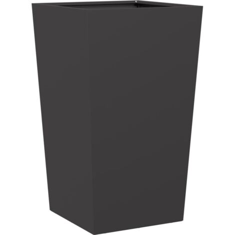 Pflanzkübel Schwarz 45x45x75 cm Stahl vidaXL238428