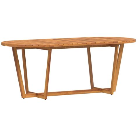Garten-Esstisch Oval 200x90x75 cm Massivholz Akazie vidaXL
