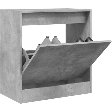vidaXL Schuhschrank grau Beton 60x34x63,5 cm aus Ingeneurholz