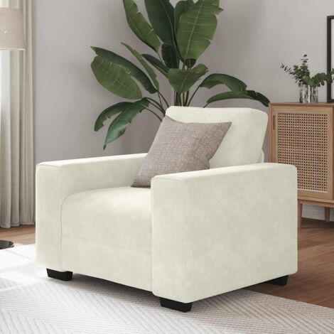 Sessel Creme 60 cm Samt vidaXL