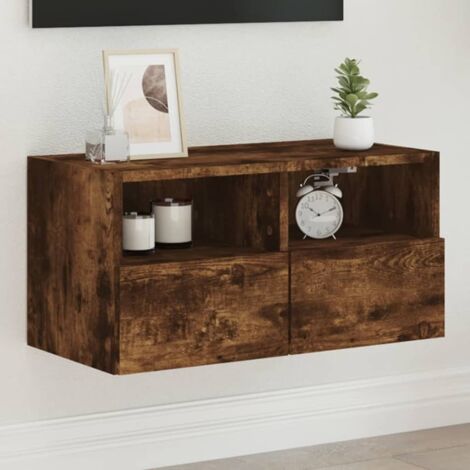 TV-Wandschrank Räuchereiche 60x30x30 cm Holzwerkstoff vidaXL (1/5)