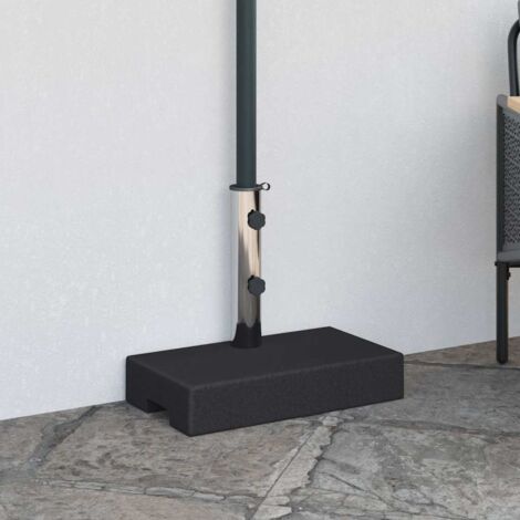 Sonnenschirmständer Granit 25 kg Rechteckig Schwarz vidaXL