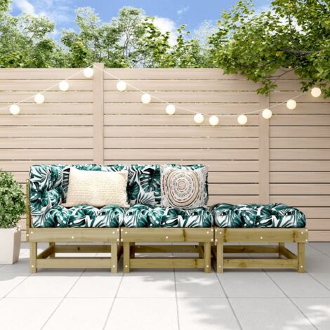 3-tlg. Garten-Lounge-Set Kiefernholz Imprägniert vidaXL