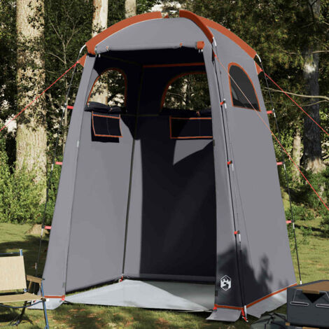 Duschzelt Grau und Orange Wasserdicht vidaXL744980